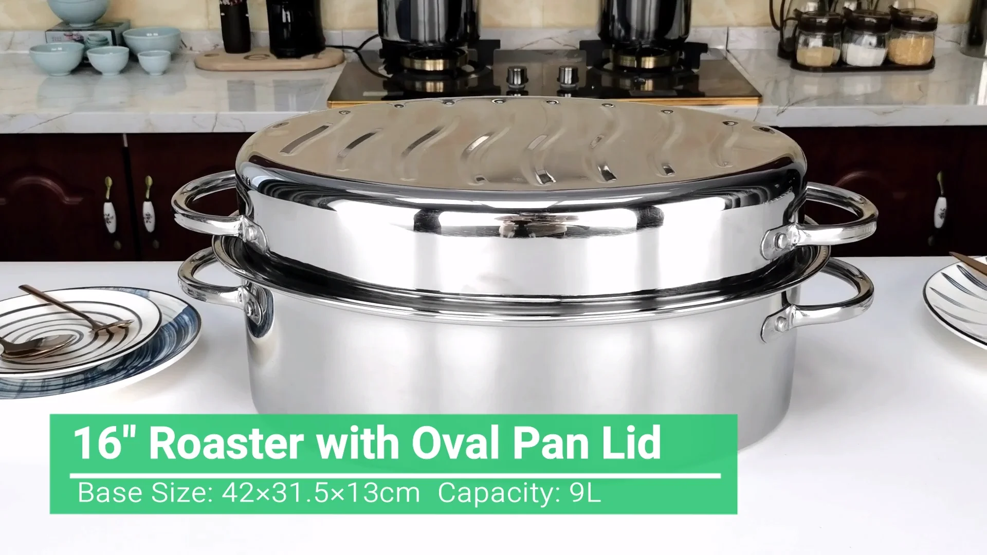 Chicken Oval Cookware Roaster Pan With Rack Buy Cookware Roaster Pan