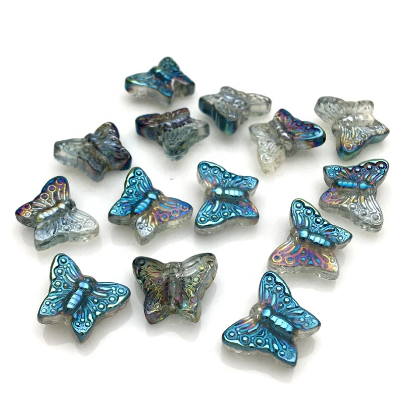 15MM Crystal butterfly beads  for jewelry making DIY glass fashion beads for bracelet and earring accessories details