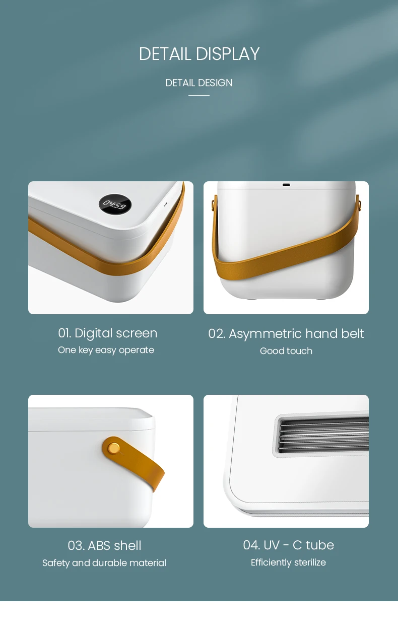 Rechargeable USB 99.9% Kill Bacterium Sanitizer Box Portable UV Sterilizer Box Clothing Sterilizer UV Sterilizer Box