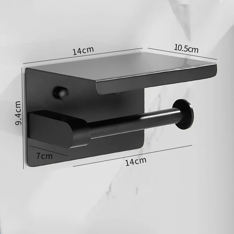 304 Stainless Steel Toilet Paper Roll Holder 360 Degree Rotatable Self Adhesive Toilet Paper