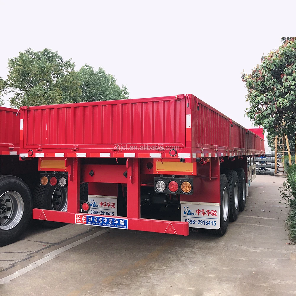 中集华骏 3 轴平板集装箱半挂车侧墙