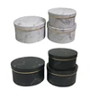 Professional wholesale round rose boxes marble design printing gift packaging flower box