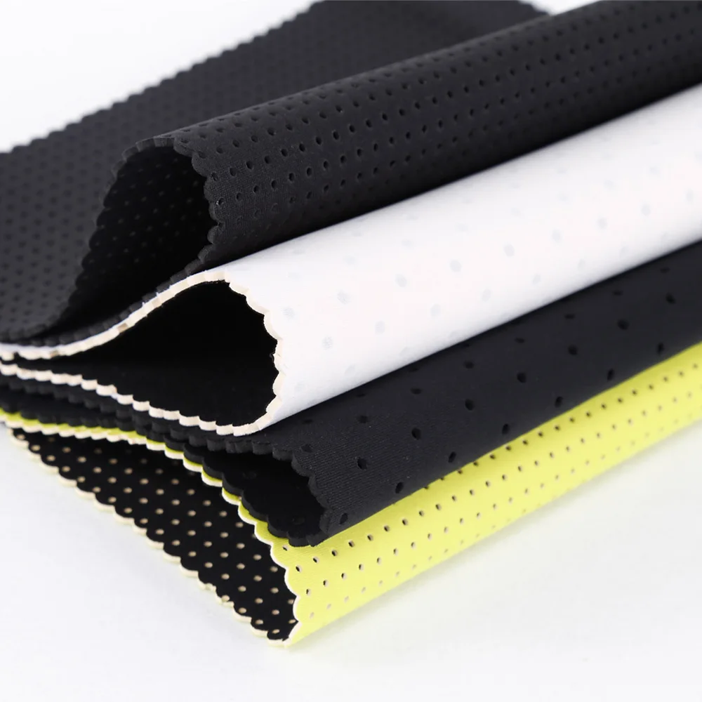 Jianbo Black Color Perforated Neoprene Fabric Sbr With Perforated