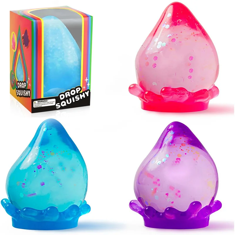 New Needoh Squishy Gum Drop Rain Drop Squishy Sensory Squishy Toy ...