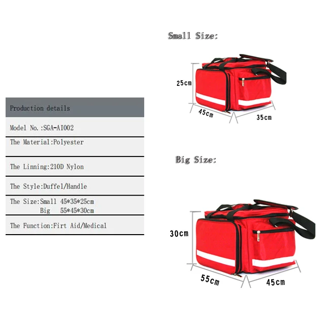 The Durable Multifunctional First Aid Duffel Bag For Hospital Or Home
