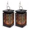 New Update Light Control Hanging LED Solar Powered Dancing Flame Lantern For Camping Garden Home Outdoor