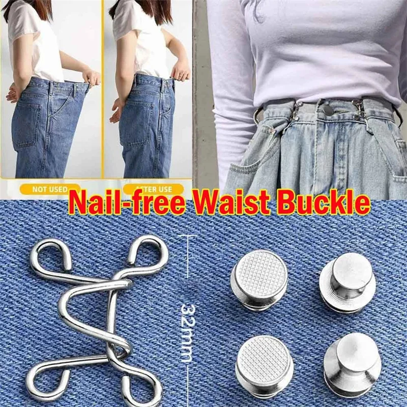 Nailfree Waist Buckle Waist Closing Artifact Adjustable Snap Button