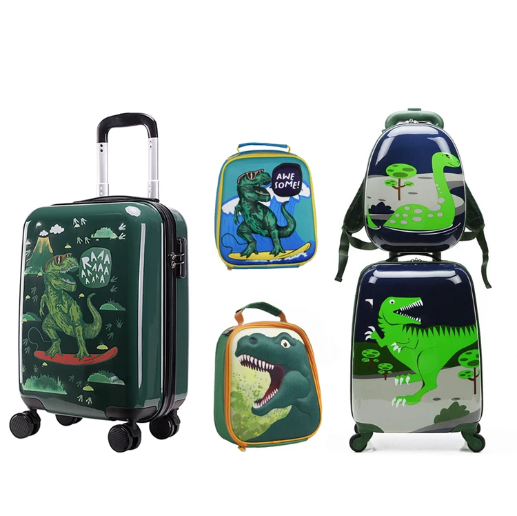 dinosaur trolley school bag