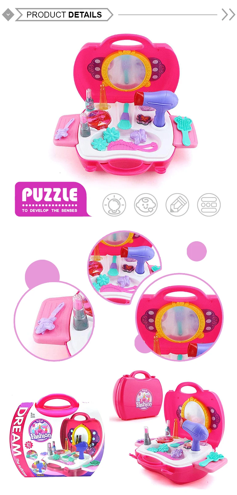 Children Pretend Play Set Make Up Cosmetic Toys For Kids Girl Make Up