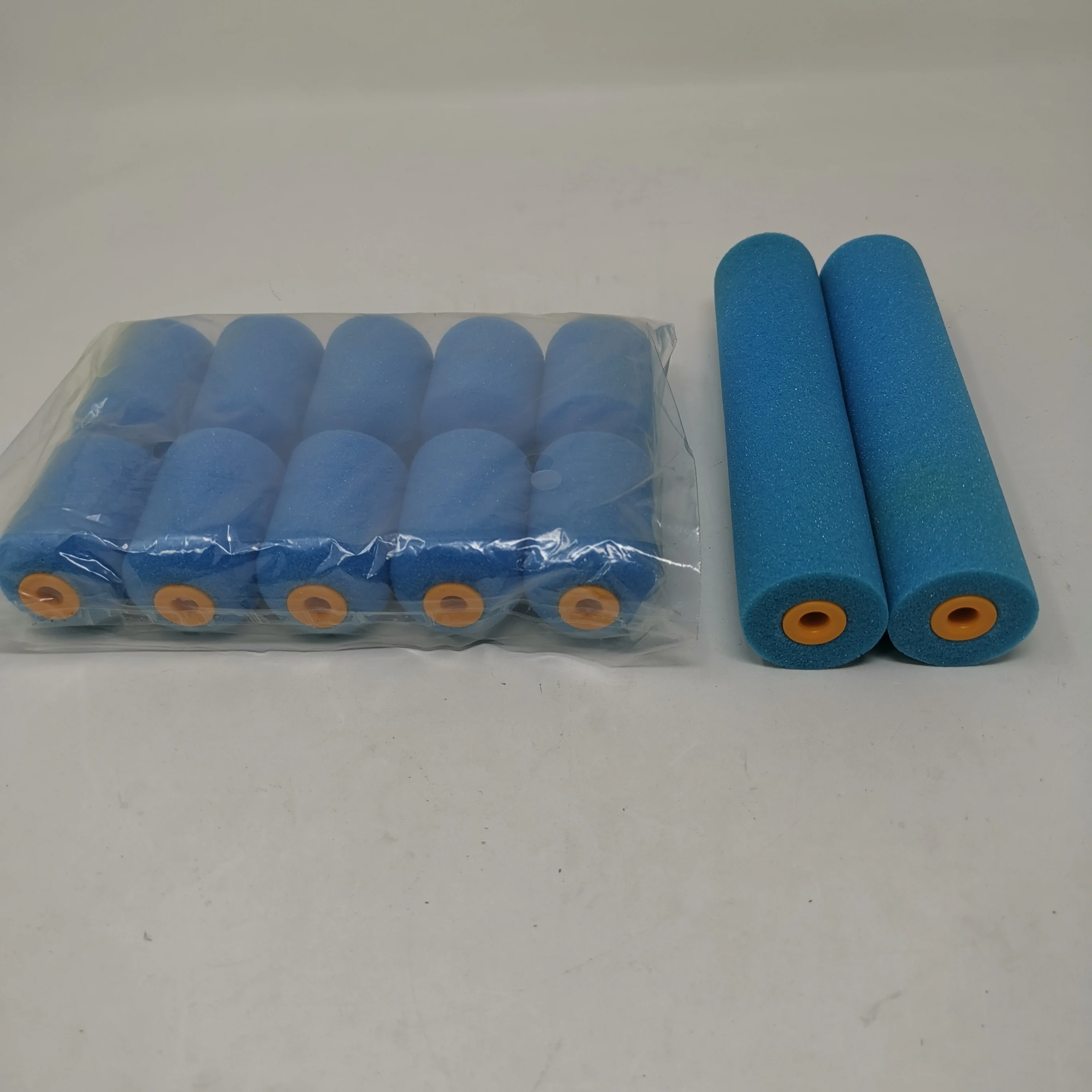 6 Inch Blue Color Mini Roller Water Based High Density Two Flat Ends