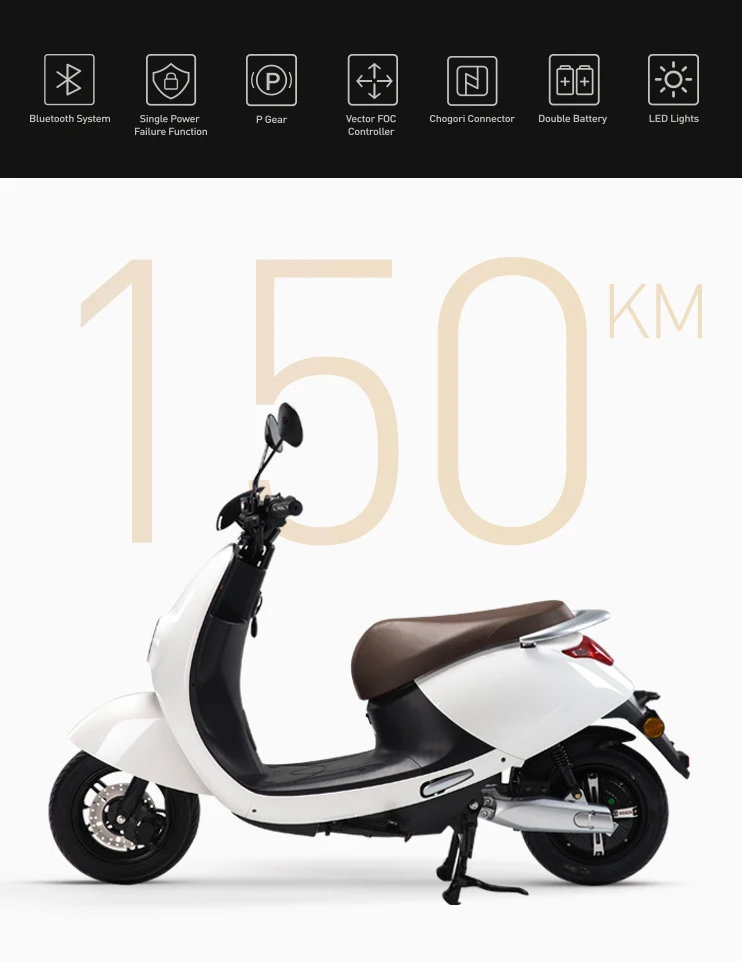 Trottinette électrique 50cc, 3000w, moto électrique avec siège pour adultes