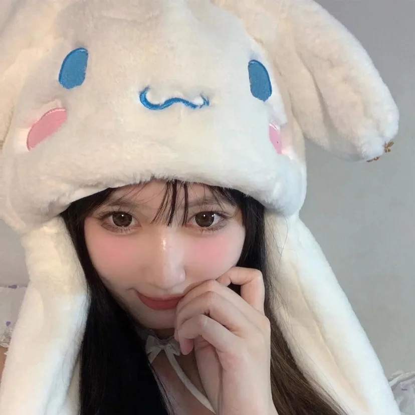 Tik Tok Sonic Boom Luminous Cartoon Stitch Rabbit Cute Girl Warm Hat