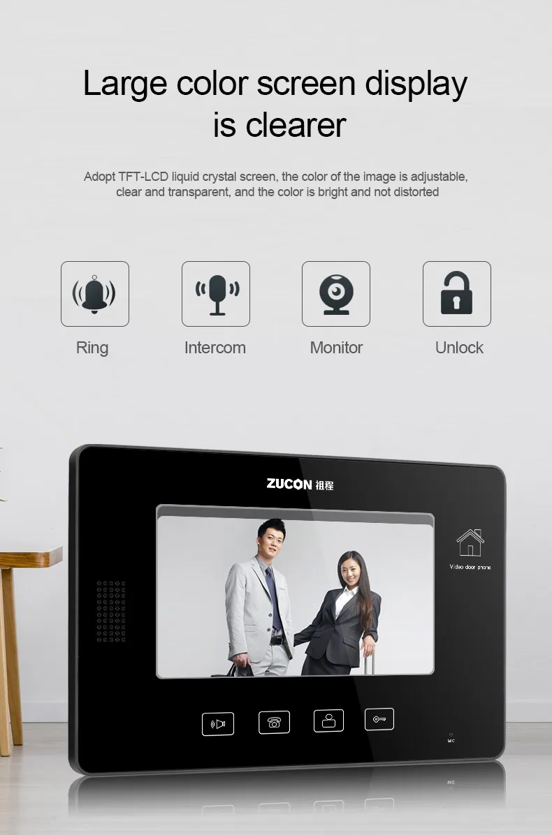 Color HD night vision 7 inch 10 inch video intercom doorbell swipe wired video intercom