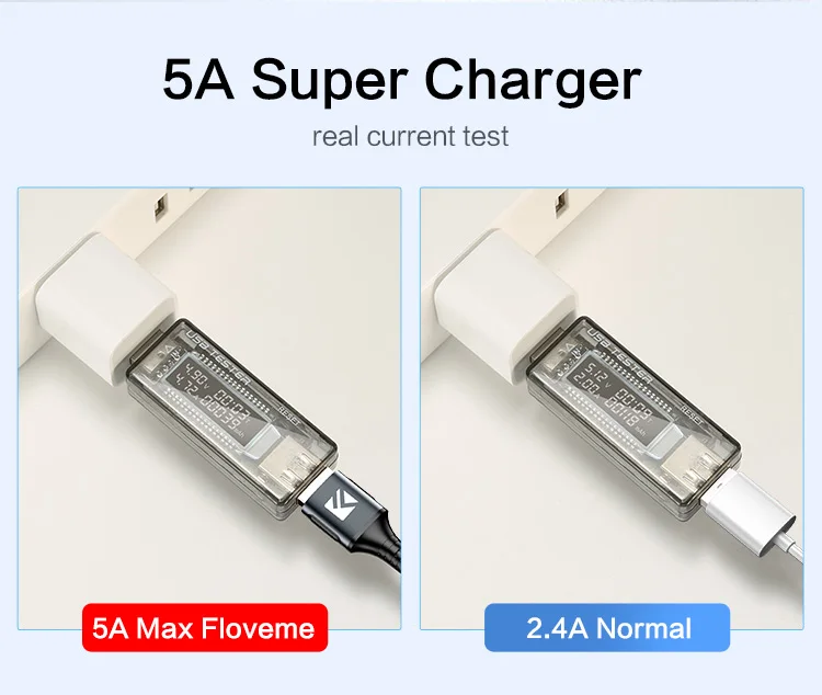 DHL Free Shipping China Manufactures Products FLOVEME 5A Nylon Braided Data Cable Usb Type C Fast Charging Cable - ANKUX.COM