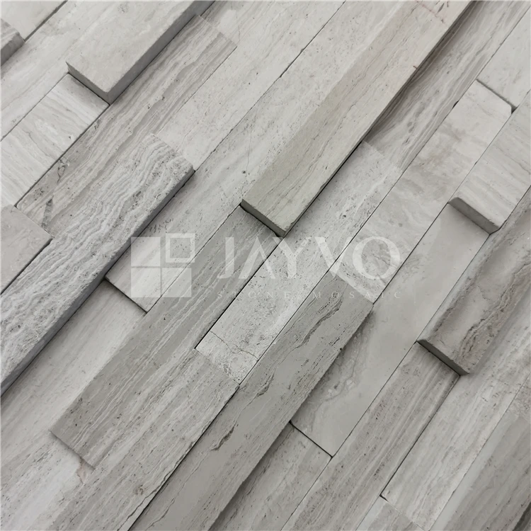 Ancient Wooden Grain Stone Mosaic Tile Modern Marble Mosaic Art peel and stick polished marble flooring tile
