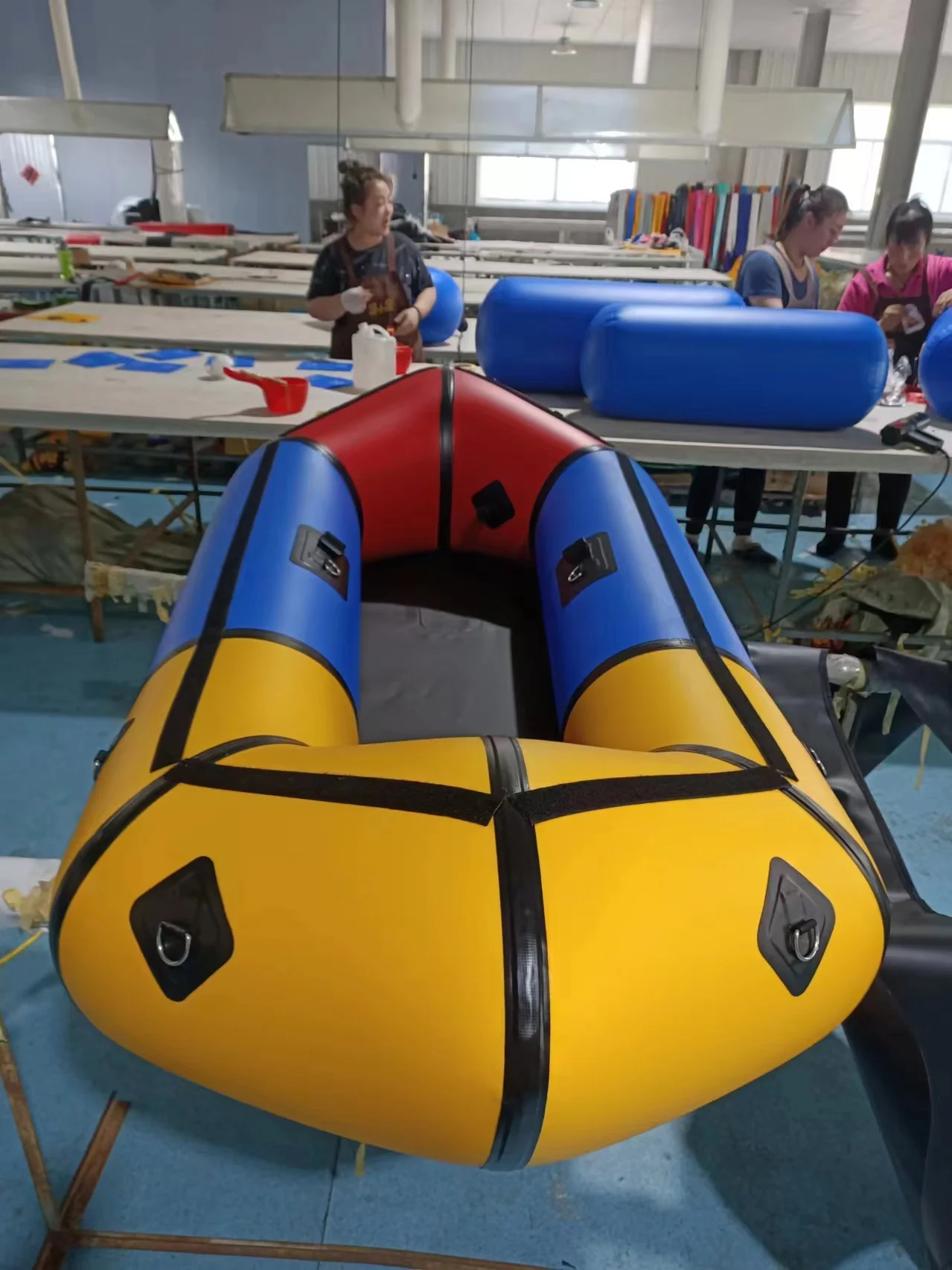 Single PVC Inflatable Pack Raft Fishing Boat Easy to Carry 216 cm ...