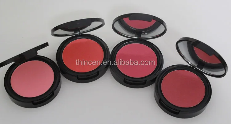 Private Label Blush Compact With Mirror Sponge Face Single Blusher