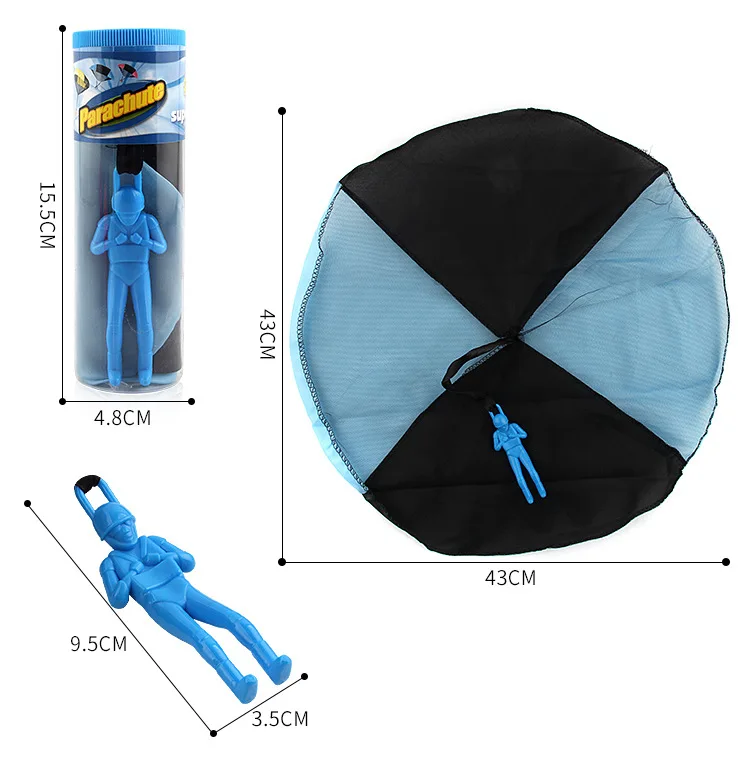Wholesale Hand Throwing Mini Play Parachute Paratrooper Outdoor Games Children Educational Toys with Figure Soldier for Kids