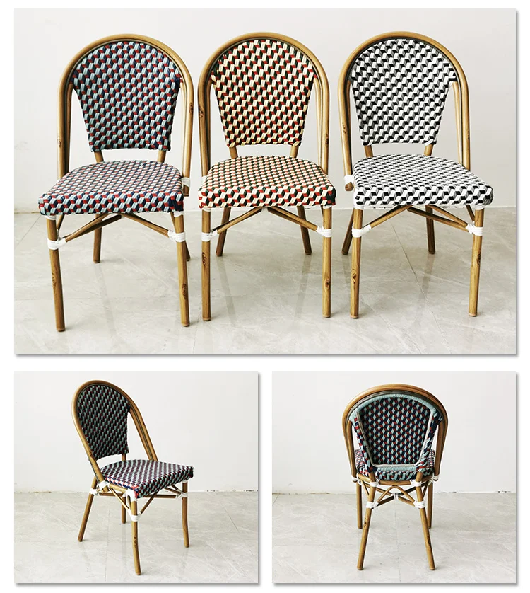 French Cafe Outdoor Dining Chair Rattan