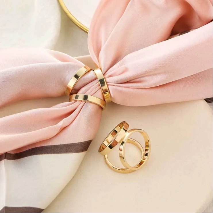 定制金属围巾夹三圈真丝围巾金属环胸针