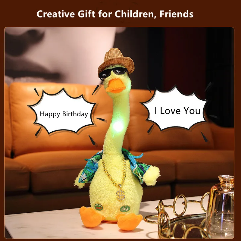 Talking Duck Toy Tik Tok Dacing Repeating Plush Duck Fun Interactive Toys Buy Singing Plush 2733