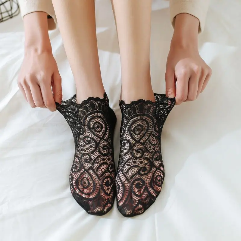 lace boat socks