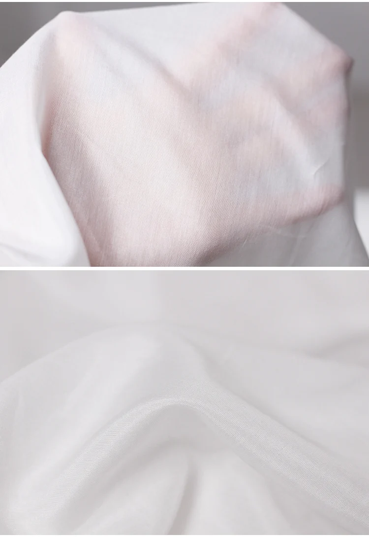 Wholesale 9mm Ivory Silk Cotton Blend Fabrics Silk Lining 70 Cotton 30