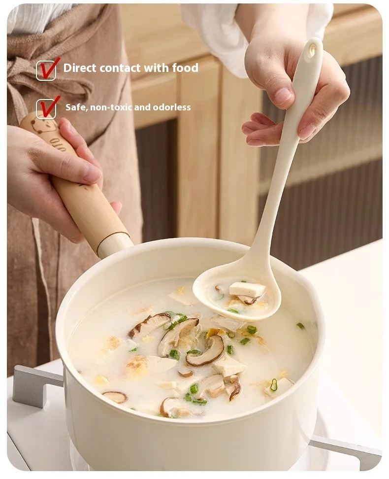 product mini non stick silicone spatula small size kitchenware cooking serving tool for baby food supplements and household soup spoon-4