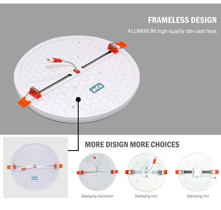 New Design Cutout Adjustable Panel Lights 12W LED Frameless Panel Light