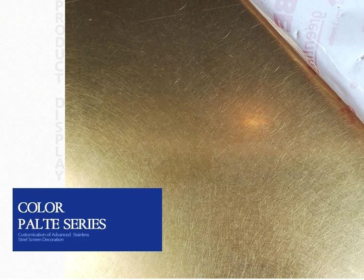 Decorative 201 304 3D-Wall Panel Metal Sheet Gold Color Coated Stainless Steel Sheets for sales