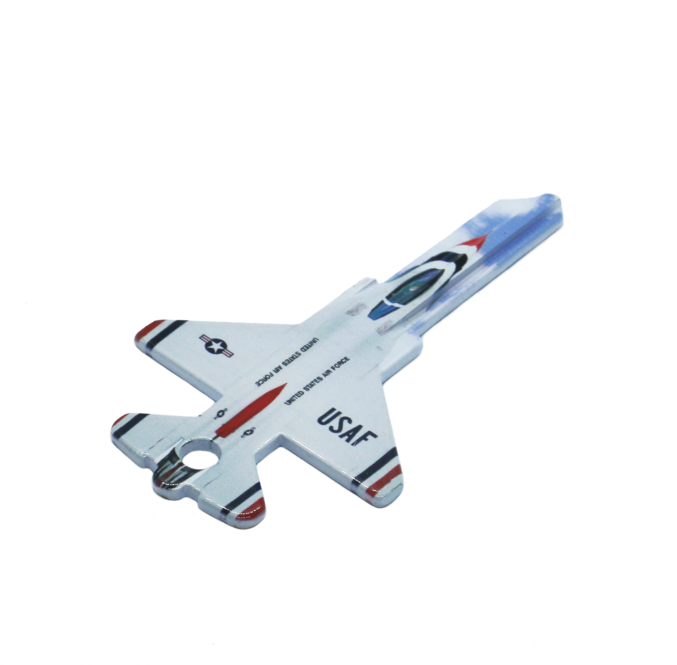 Wholesale Airplane Shape Design Color Blank Key for Tourists