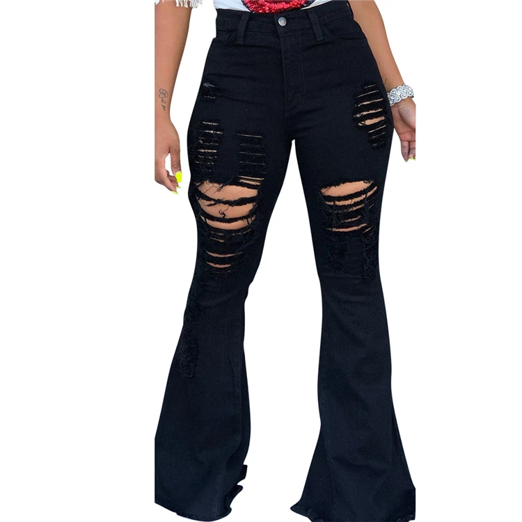 black bell bottom jeans for women