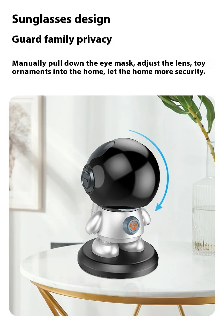 Cloudbirds V360pro 3MP Cartoon IP Camera Wide Angle Dual Rotation 360*60 Ptz Sensor One Click Call Track Cloud Data Cute Robot