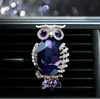 Alloy Metal Bling Crystal Car Owl Air Freshener Refresh Air In The Car