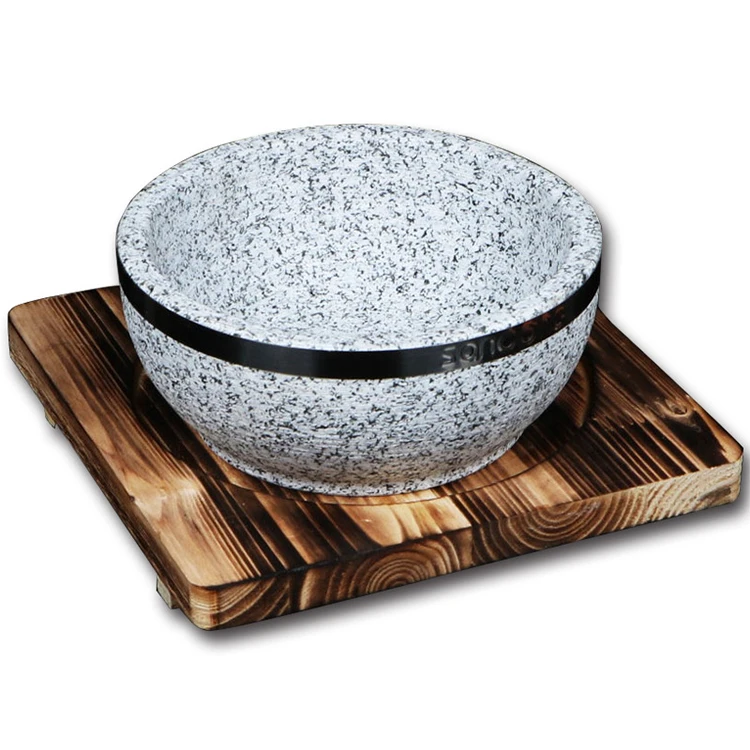 Wholesale Granite Stone Bowl Korean Sizzling Hot Stone Pot Dolsot Bowl