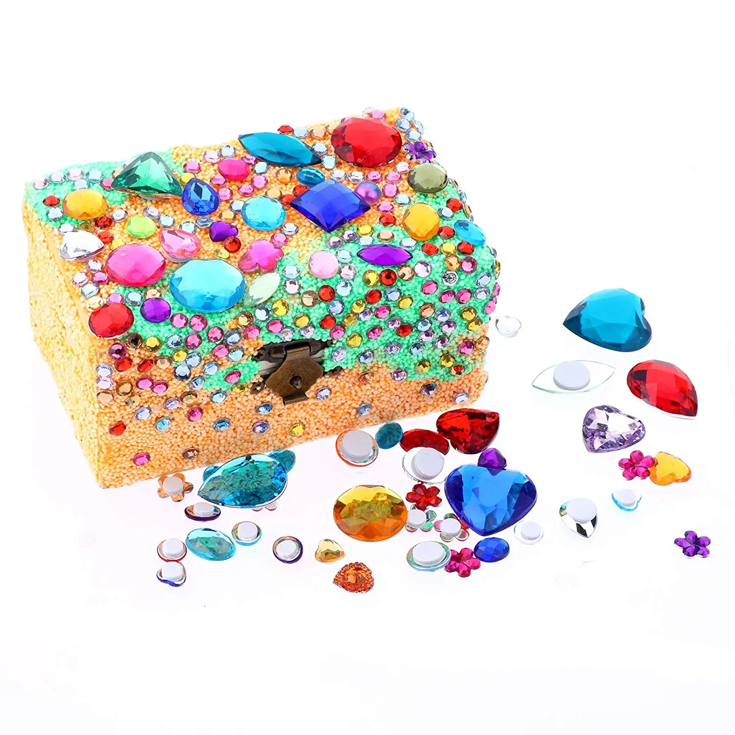 Self Adhesive Craft Jewels Jumbo Bling Crystal Gem Stickers Assorted Shapes Colors Rhinestone Stickers for Arts & Crafts Projects Pack of 110 