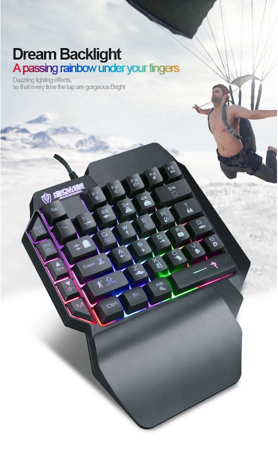 F6 Ergonomically Designed Wired Mini Keyboard Gaming Keyboard