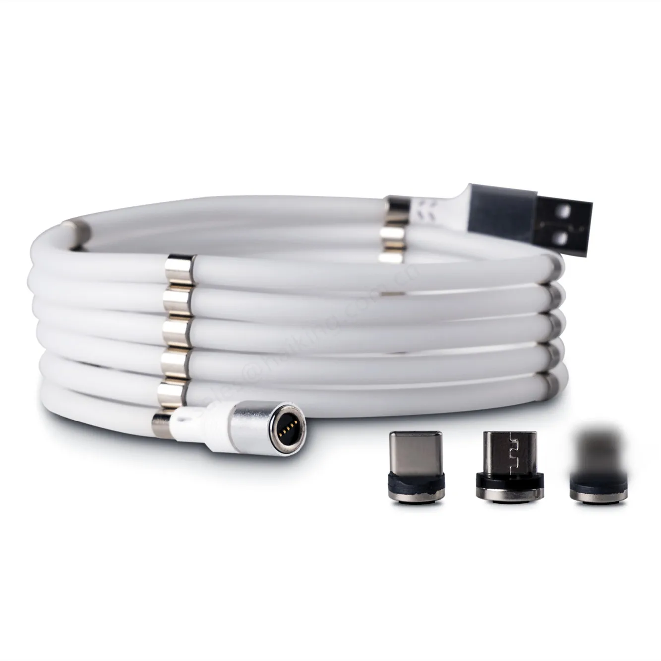 3 in 1 Magnetic USB Data Cable for iPhone Type C Micro USB Strong Magnet Charging Cable SuperCalla - ANKUX.COM