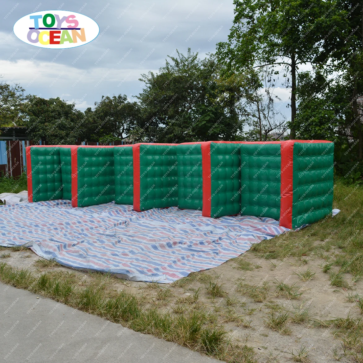 Interactive Inflatable Outdoor Paintball Bunker Air Ball Barricades Set