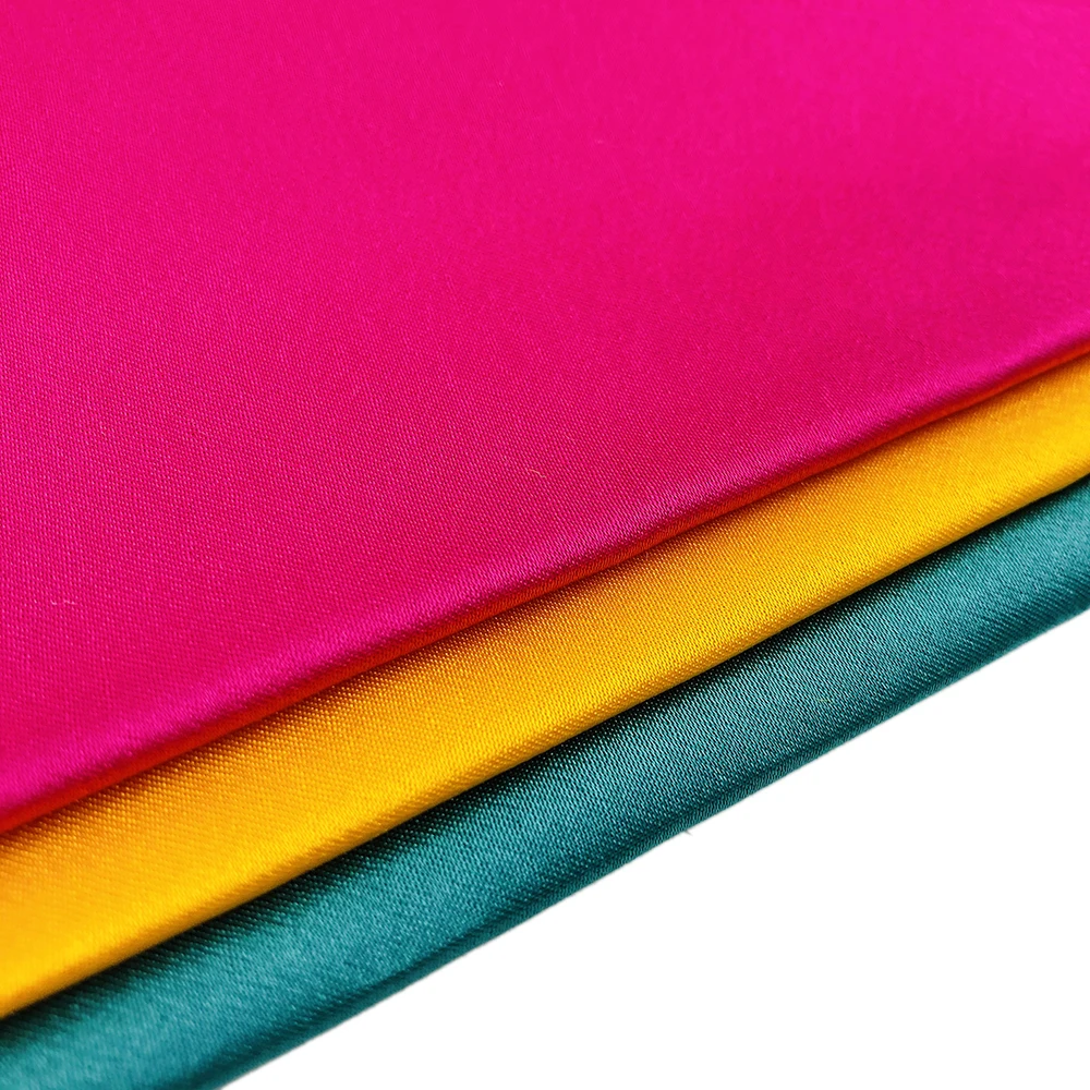 工厂丝绸charmeuse弹力丝绸缎面面料连衣裙 - buy stretch silk satin