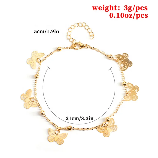 ladies gold anklets