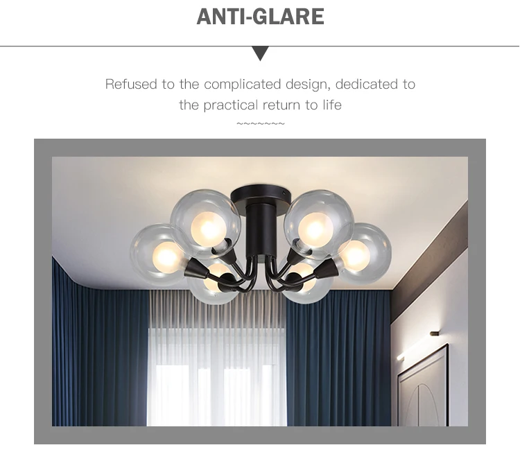 Modern Indoor Antique Decoration Home Decorative Round Ball LED Ceiling Lamp