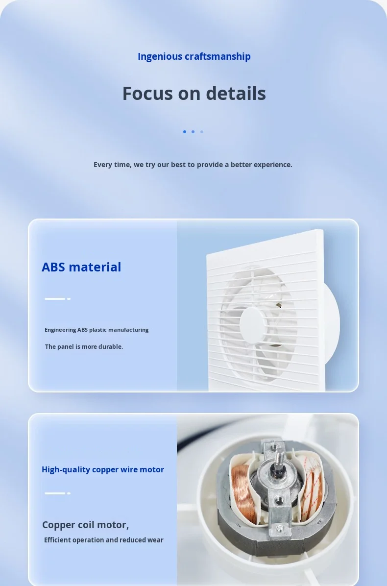 Powerful Energy-saving Exhaust Fan, Electric, Plastic - detail 42