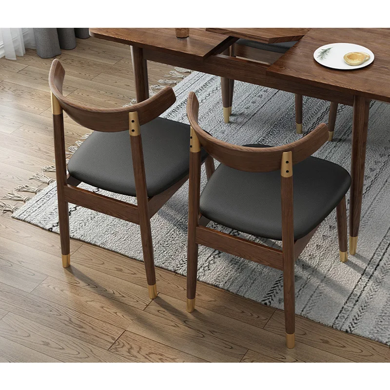 product-wood dining tables with leather chairs Nordic leather seat wooden leg dining chair solid woo-1
