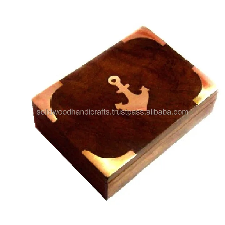 Handmade Decorative Carved Wooden Boxes Home Office Locking Wood ...