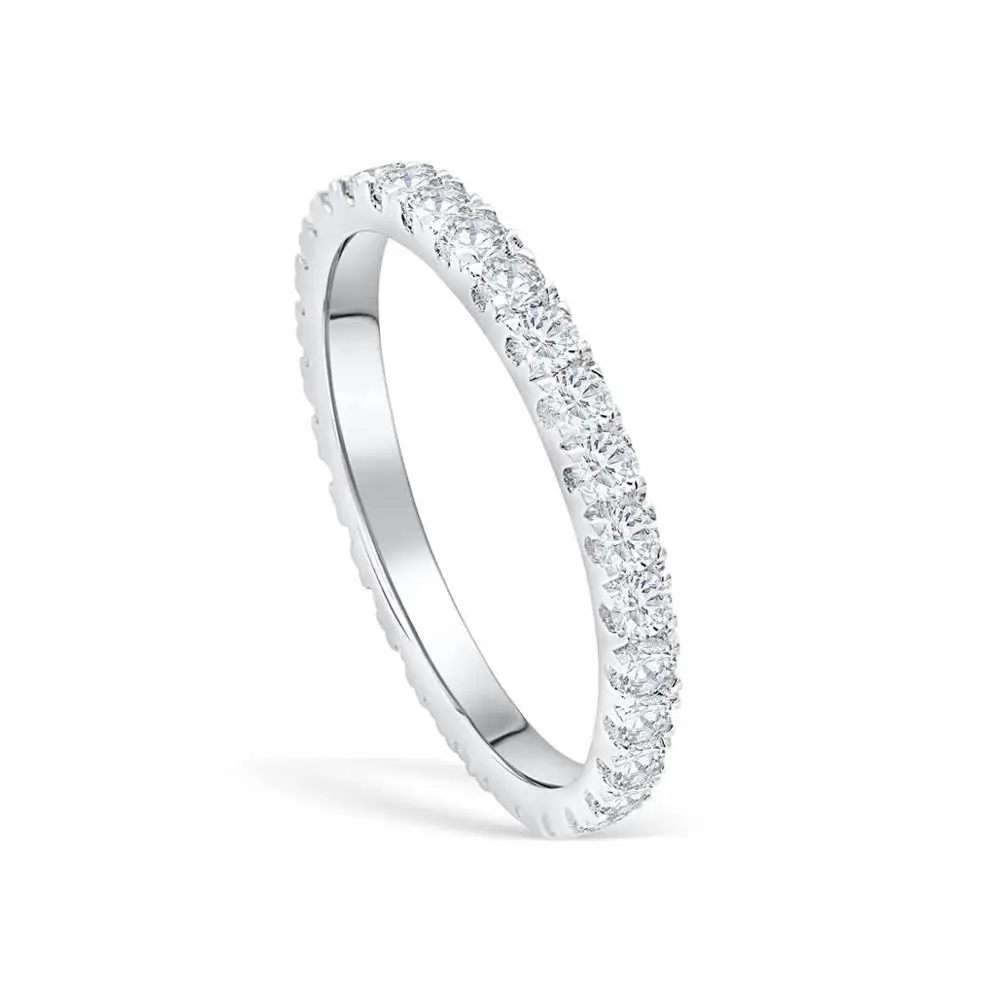 thumbnail image 2 of Bling Cartel 925 Sterling Silver Eternity Band Ring - CZ Stones, Men's Hip-Hop Style 2 of 4
