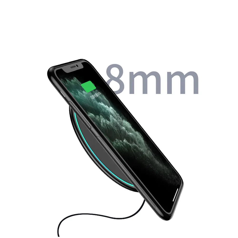 Round Design Led Edge Qi 10W Quick Wireless charger - ANKUX.COM