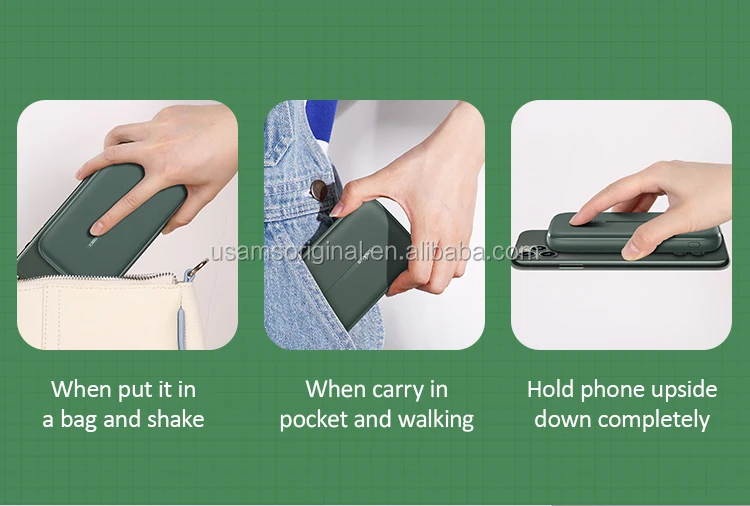 USAMS Compact High Capacity 10000mAh QC3.0 PD Power Bank Wireless Fast Charger 10W with Suction - ANKUX.COM