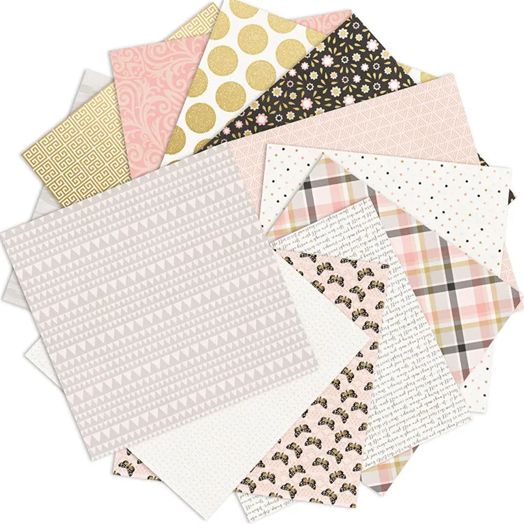 24 Sheets Scrapbooking Paper Craft Pad Assorted Designs 12 x 12" 250gsm CR0237 