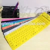 LBK161 colorful silicone wireless bluetooth keyboard with leather case for ipad 5, for ipad air/For Apple silicone keyboard